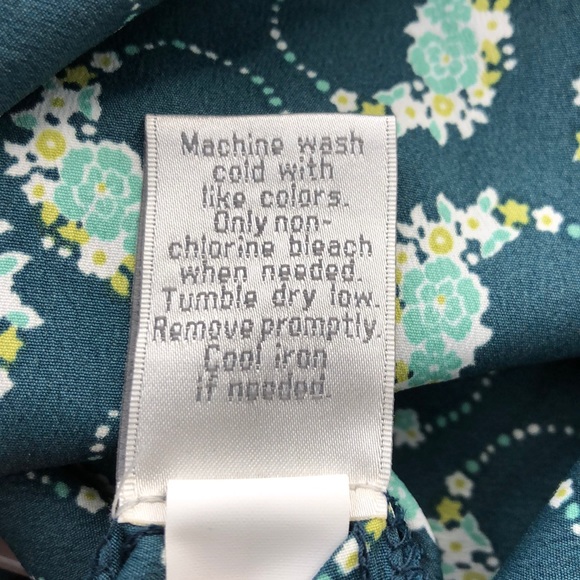 LC Lauren Conrad Blue & Green Floral Print Dress - Picture 8 of 8